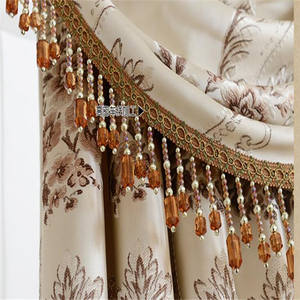 <span class=keywords><strong>Cortinas</strong></span> de Tela Elegantes para Sala de Estar <span class=keywords><strong>con</strong></span> Cenefa Integrada, Tejidas a Mano para una Decoración de Ventanas Sofisticada - Product Image 3