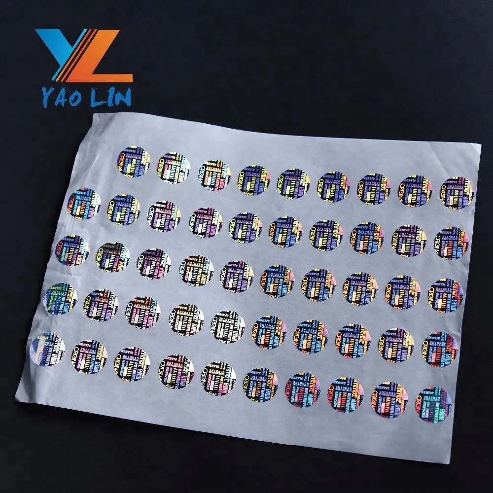 Yüksek Kaliteli Hologram 3D Gümüş Güvenlik Sticker