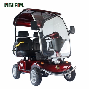 <span class=keywords><strong>Scooter</strong></span> Eléctrico de Movilidad de 4 Ruedas con Asiento Doble y Toldo de 40-60 km para Personas con Discapacidad - Product Image 4
