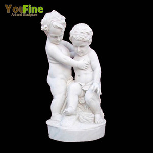 Estatuas <span class=keywords><strong>de</strong></span> Ángel Niño Talladas en Mármol para Jardín en <span class=keywords><strong>Venta</strong></span> - Product Image 3