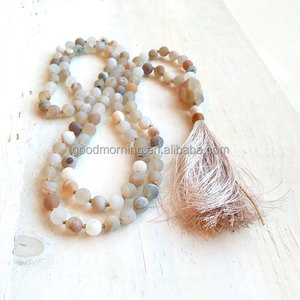 Yoga de joyas de piedra lunar Mala collar de perlas - Product Image 1