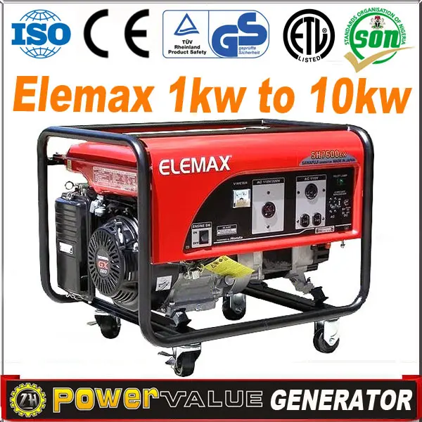 Gerador elemax 5kw 5 kva outros geradores 4 tempos a gasolina conjunto gerador 220v( sh6500ex)