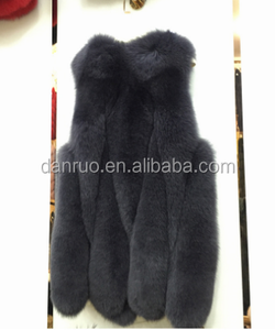 Nueva piel sintética hierba larga chaqueta de piel de zorro - Product Image 5