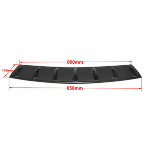 33 "<span class=keywords><strong>X</strong></span> 5" Aleta de tiburón ABS Parachoques trasero Splitter <span class=keywords><strong>4</strong></span> Difusor Aleta Canard Universal - Product Image 2