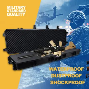 Toptan tüfek çantası askeri su geçirmez plastik sert tabanca kılıf ile özel köpük
