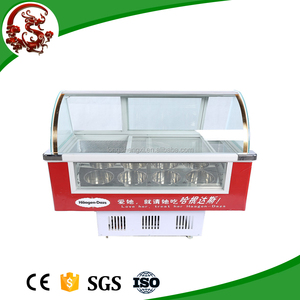 Mini Small Stainless Steel Ice Cream Display Showcase Chiller/Freezer with 12 Pan/6 Bucket Capacity - Product Image 2