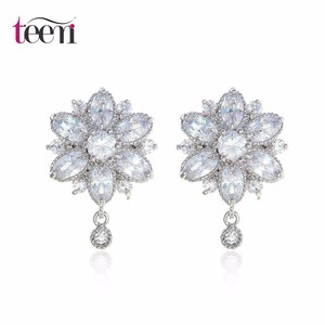 Jinse dragon Fleur Princesse Fleur Top Quality <span class=keywords><strong>Marquise</strong></span> Cut Stud CZ - Product Image 1