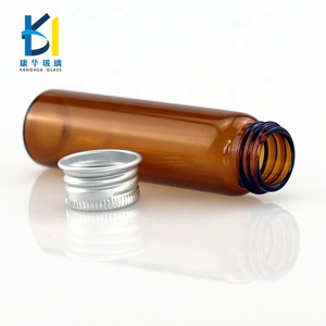 Vendita calda ambra marrone vetro piccola bottiglia tappo in alluminio bottiglia di vetro Shandong - Product Image 3