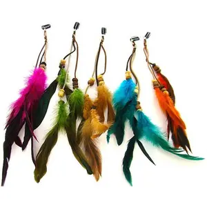 Genya Fashion Goedkope Real Feather Hair Extensions Veren Haaraccessoires Met Metalen Clip