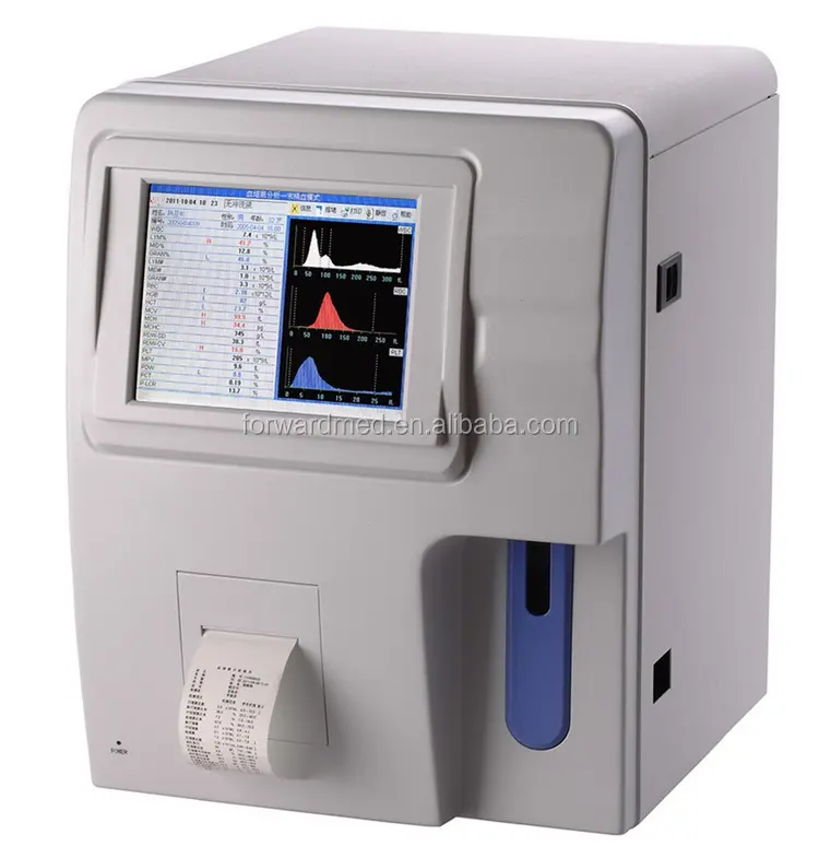 2 Channels cell counter Auto Hematology Analyzer 3 parts CBC machine