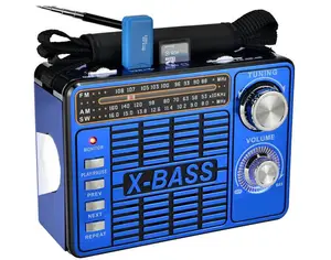 low price AM FM SW 3band portable radio with usb sd card