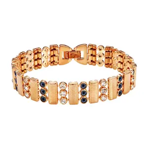 72775 Xuping guang zhou luxury artificial heavy copper chain link wrist polished 18k gold bracelet