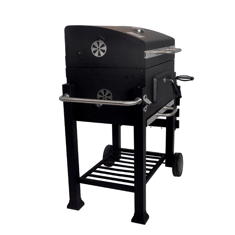 SEJR Barbecue Carrée avec Table D'appoint Barbecue 83.5x71.5x108.5 cm