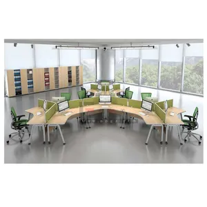 מודרני מותאם אישית עיצוב צוות משרד שולחן עם מסך מחיצה