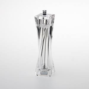 Moulin à poivre manuel en acrylique de forme torsadée de 10 "de conception moderne OEM - Product Image 3