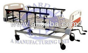 เตียงผู้ป่วย ICU แบบ HI-LO ทำจากเหล็กและเหล็กกล้าที่ทนทาน พร้อมราวกั้นนิรภัย วัสดุ ABS และพลาสติก สำหรับการดูแลทางการแพทย์/สถานดูแลผู้ป่วย - Product Image 3