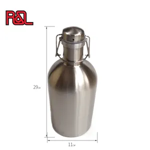 Stainless steel Beer Growler swing Bottle soda siphon Homebrew Beer Keg water fittings Bar Accessories Brewery Beer moonshine