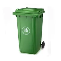 240l आउटडोर पुनर्नवीनीकरण पैर पेडल प्लास्टिक कचरे के डिब्बे हरे कचरा बिन