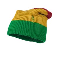 Rasta Color Vintage de la fiesta de Navidad de acrílico beanie sombrero