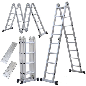 Échelles pliables en <span class=keywords><strong>aluminium</strong></span> multi-usages, 1 pièce, échelle pliable et légère - Product Image 2