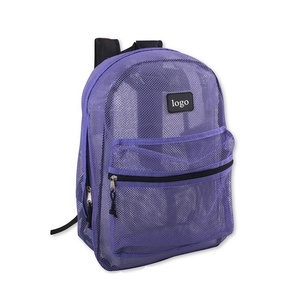 Mini mochila ligera con correa arqueada y mango suave con cierre de cuerda antirrobo personalizada para mujer, malla escolar de viaje - Product Image 1
