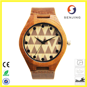 Casual unisexe 100% naturel <span class=keywords><strong>bois</strong></span> de marque <span class=keywords><strong>pas</strong></span> <span class=keywords><strong>cher</strong></span> quartz montres hommes femmes avec grande sangle de la chine - Product Image 1