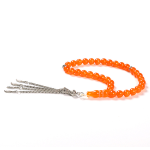 YS110 Orange Vòng Hạt 33 Hạt Tasbih Arab Đá Quý Jerusalem Bangle Chất Lượng Cao Tasbeeh Hạt Cầu Nguyện - Product Image 1