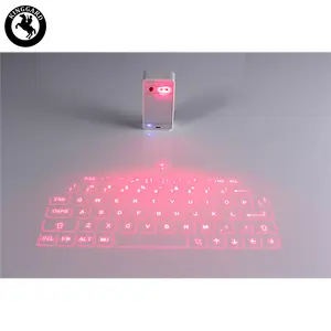 Teclado laser com mouse alto-falante cor branca holograma computador teclado