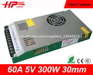 Precio de fábrica de CE RoHS aprobó ultrafino tensión constante de salida única ac dc regulada 5v 300w 60a llevó fuente de alime - Product Image 1