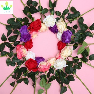 Rosa café flores de seda artificiales hoja Rosa boda decoración <span class=keywords><strong>Floral</strong></span> ramo paquete de 2 para la graduación Día del Padre y el día de la madre - Product Image 4