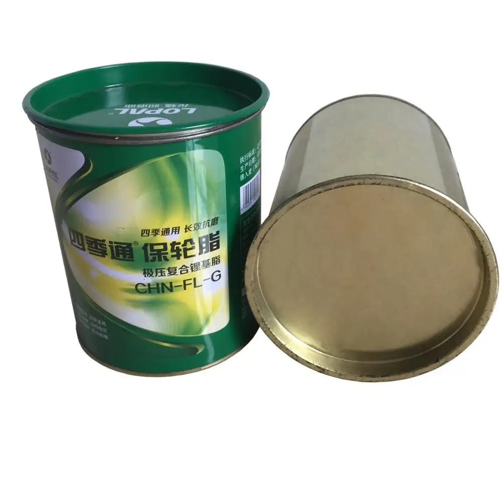 1 liter Round Opening top Metal tin Cans for Lubricants Grease China Manufacturer