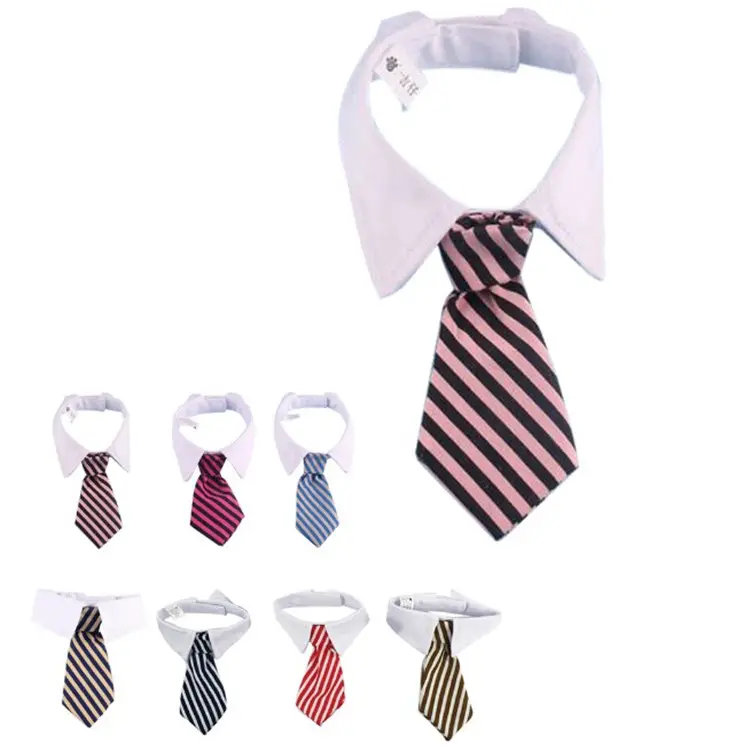 Best Selling Adjustable Stripe Pet Costume Necktie Collar Bow Dog Tie