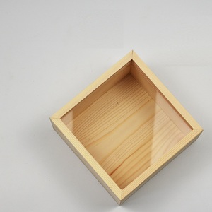 Boîte d'emballage <span class=keywords><strong>en</strong></span> <span class=keywords><strong>bois</strong></span> de pin de haute qualité avec couvercle coulissant <span class=keywords><strong>en</strong></span> verre transparent, boîte cadeau - Product Image 5
