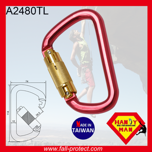 Mousqueton d'escalade en aluminium A2480TL - Conception à verrouillage par torsion pour l'escalade, la rigging et l'accès par corde - Product Image 4