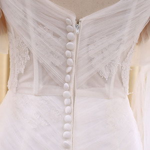 RSM66171real hombro playa vestidos de novia para la novia embarazada vestido de novia de tul - Product Image 5