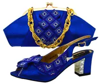 African Matching Shoes and Bag Set for Royal Wedding Party