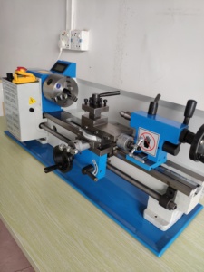 Mini băng ghế dự bị máy tiện cq0618ax350 ngang kim loại làm việc máy khoan phay biến tốc độ hướng dẫn Sử dụng trục khoan 32mm - Product Image 3