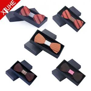 Tùy Chỉnh Mens Handmade Bow Tie Đám Cưới Bằng Gỗ Bowtie