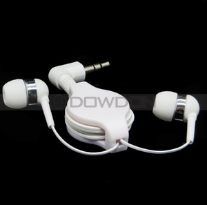 3.5 millimetri Auricolari Stereo Retrattile Auricolare Logo Personalizzato - Product Image 1