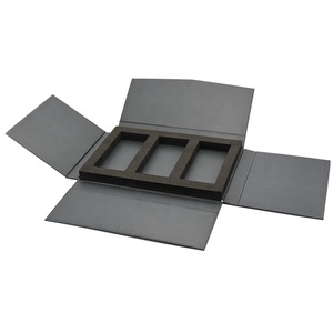 Nóng bán hộp hiển thị màu đen cho mẫu kính hiển thị trường hợp mẫu trường hợp nhỏ slab trường Hợp Chủ gấp lại hiển thị hộp mẫu hộp - Product Image 3