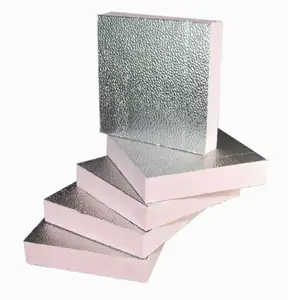 China supply HVAC pre-insulated air duct ceiling polyurethane foil pir panel with aluminum foil insulation panel