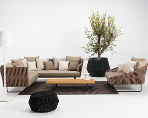 Sofá de Jardín de Mimbre de Alta Calidad, Muebles de Exterior de Lujo, Venta Caliente del Fabricante - Product Image 4