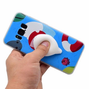 Cassa molle sveglia del telefono del fumetto 3D del fumetto 3D Custodia squishy animale animale del silicone per la galassia s8 - Product Image 3