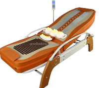 Chaise de massage à pierres chaudes Xianli pour salon de beauté et spa, avec fonction musicale et rouleau de jade thermique de haute qualité – Populaire