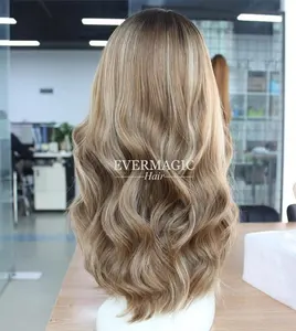 Evermagic 头发 Balayage 颜色丝绸顶级欧洲头发假发犹太假发