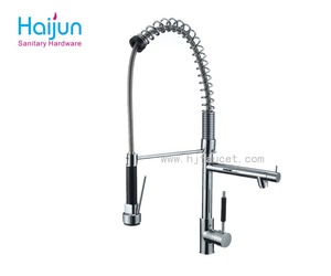 <span class=keywords><strong>Robinet</strong></span> mitigeur de <span class=keywords><strong>cuisine</strong></span> à ressort, avec deux becs et douche à main, en laiton, chrome - Product Image 4