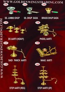 Artículo Religioso Indio de Latón para Aarti y Samai Poja, Decoración Metálica Fundida para el Hogar - Product Image 5