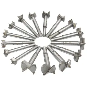 Gỗ Khoan Bit Tự Định Tâm Lỗ Saw Cutter Chế Biến Gỗ Công Cụ Thiết Lập 15Mm-48Mm Thép Carbon Forstner Drill bits