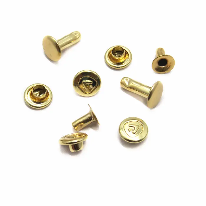 Wholesale 7mm Gold Brass Metal Rivet For Leather Bag