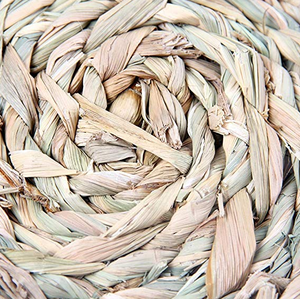 Lit rond en herbe tissé à la main pour petits animaux de compagnie jouet à mâcher naturel pour hamster chinchilla furet - Product Image 6
